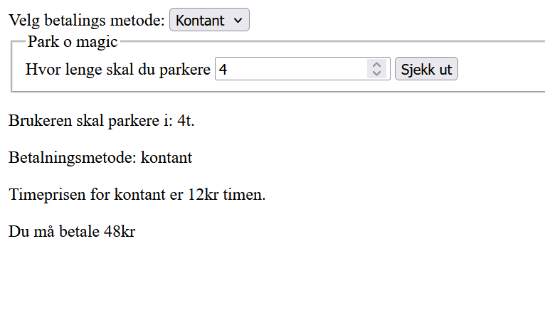 forsiden til park o magic nettsida